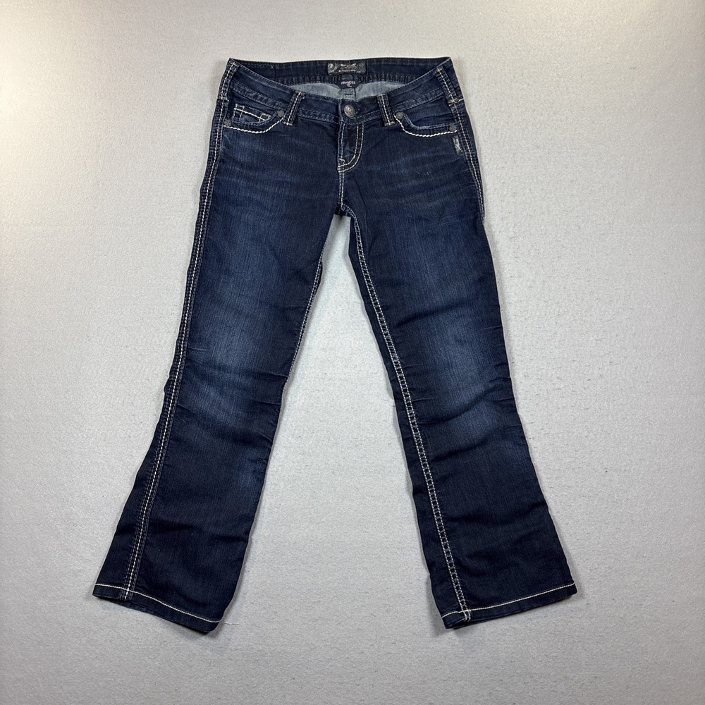 Silver Jeans Women’s 27x27 (Hemmed from 27x33) Dark Blue Frances Dark Wash - Picture 2 of 9